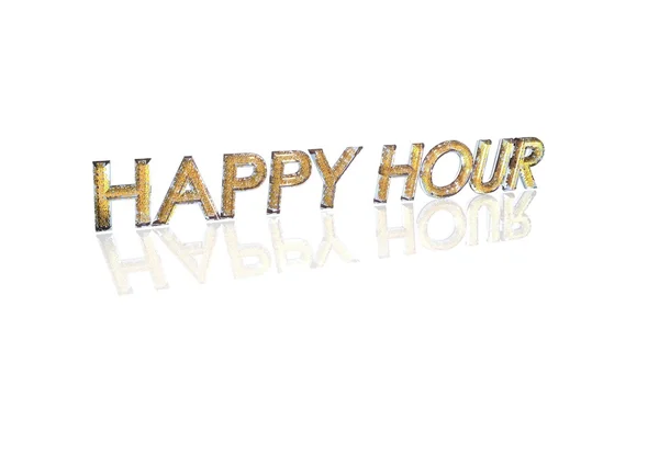 Ordet happy hour från procentandel symboler. — Stockfoto