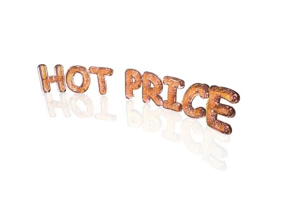Palabra Precio caliente hecho de símbolos porcentuales . — Foto de Stock