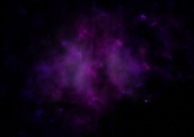 Uzayda bir yıldız alanı ve bir nebula