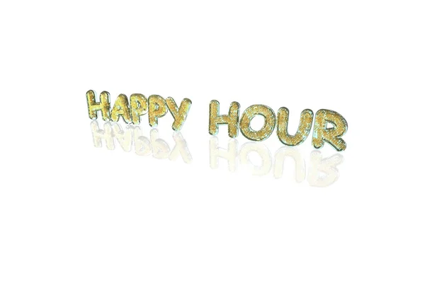 Ordet happy hour från procentandel symboler. — Stockfoto