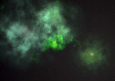 Sonsuz bir yıldız alanının küçük bir parçası