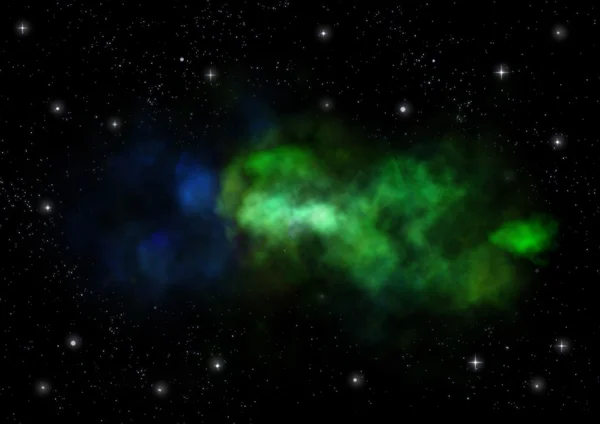 Stjärnfält i rymden och nebulosor — Stockfoto