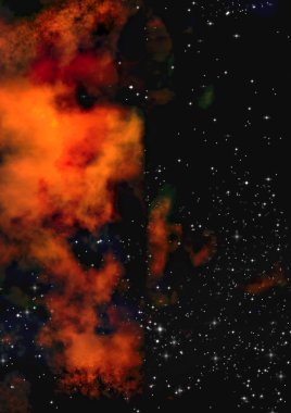 Sonsuz bir yıldız alanının küçük bir parçası