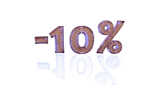 Inscription minus 10 percent with a set of signs of percent in it — Stock Photo, Image