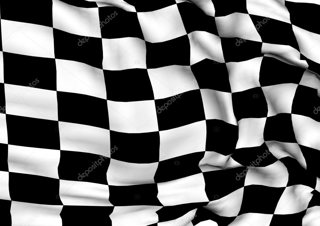 Glossy flag of end race.