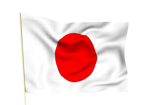 Imagem de uma bandeira do Japão — Fotografia de Stock