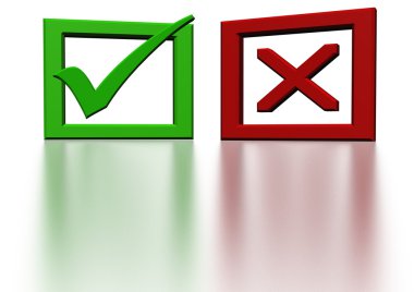 Onay kutusunu ve çapraz 3d