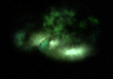 Sonsuz bir yıldız alanının küçük bir parçası