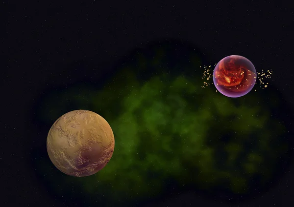 Far-out planets in a space. — Stock Photo, Image