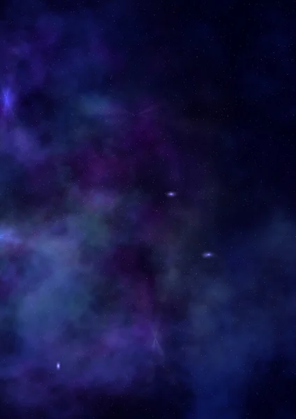 Pole gwiazd w przestrzeni kosmicznej i mgławice — Zdjęcie stockowe