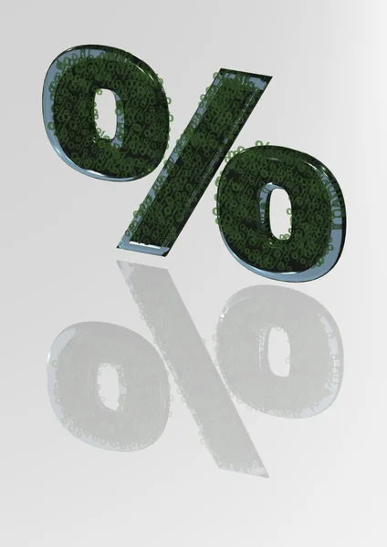 The big sign of percent. — Stock Photo, Image