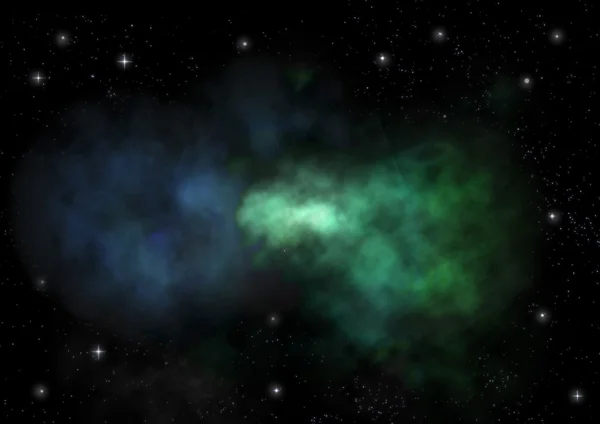 Csillagmező az űrben és csillagköd — Stock Fotó