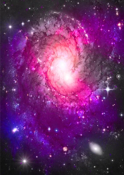 Далекая спиральная галактика — стоковое фото