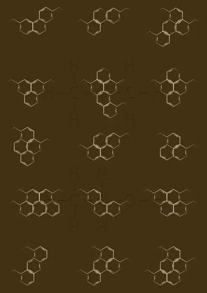 Фон со структурными химическими формулами — стоковое фото