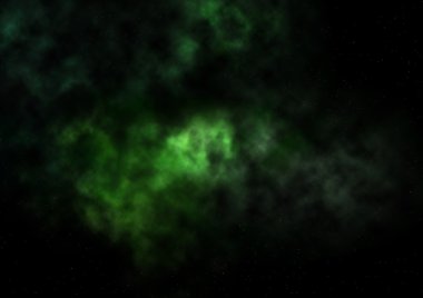 Uzayda bir yıldız alanı ve bir nebula