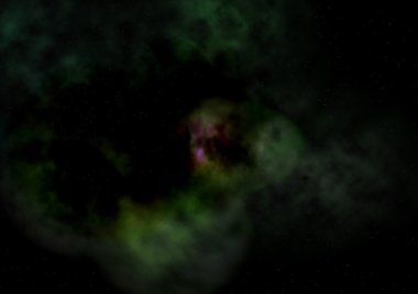 Sonsuz bir yıldız alanının küçük bir parçası