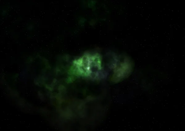 Campo estelar en el espacio y una nebulosa — Foto de Stock