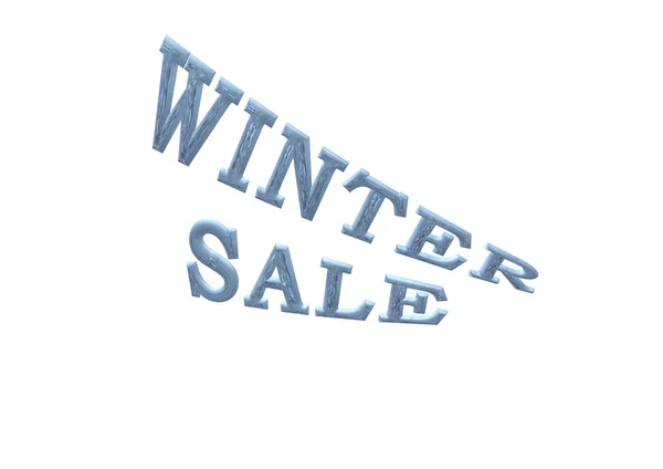 Inscrição tridimensional venda de inverno — Fotografia de Stock