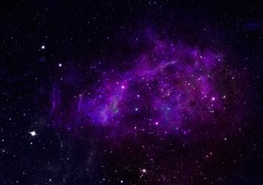 Uzayda bir yıldız alanı ve bir nebula