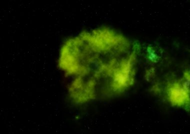 Uzayda bir yıldız alanı ve bir nebula