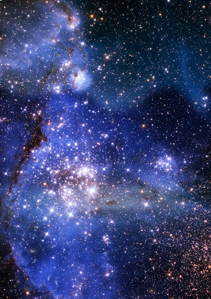 Campo stellare nello spazio e nebulose — Foto Stock