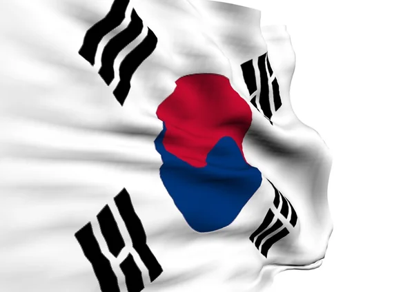 Imagem de uma bandeira da Coreia — Fotografia de Stock