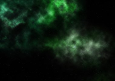 Uzayda bir yıldız alanı ve bir nebula