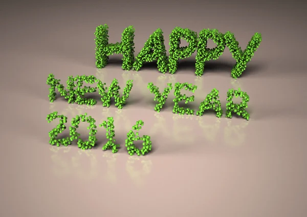 Three-dimensional inscription Happy New Year 2016 — Stock Photo, Image