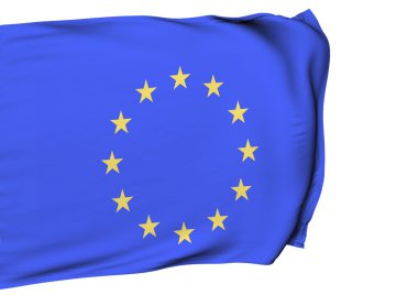 Bir bayrak Avrupa'nın görüntüsünü