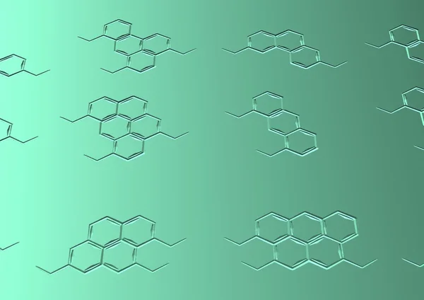 Achtergrond met structurele chemische formules — Stockfoto