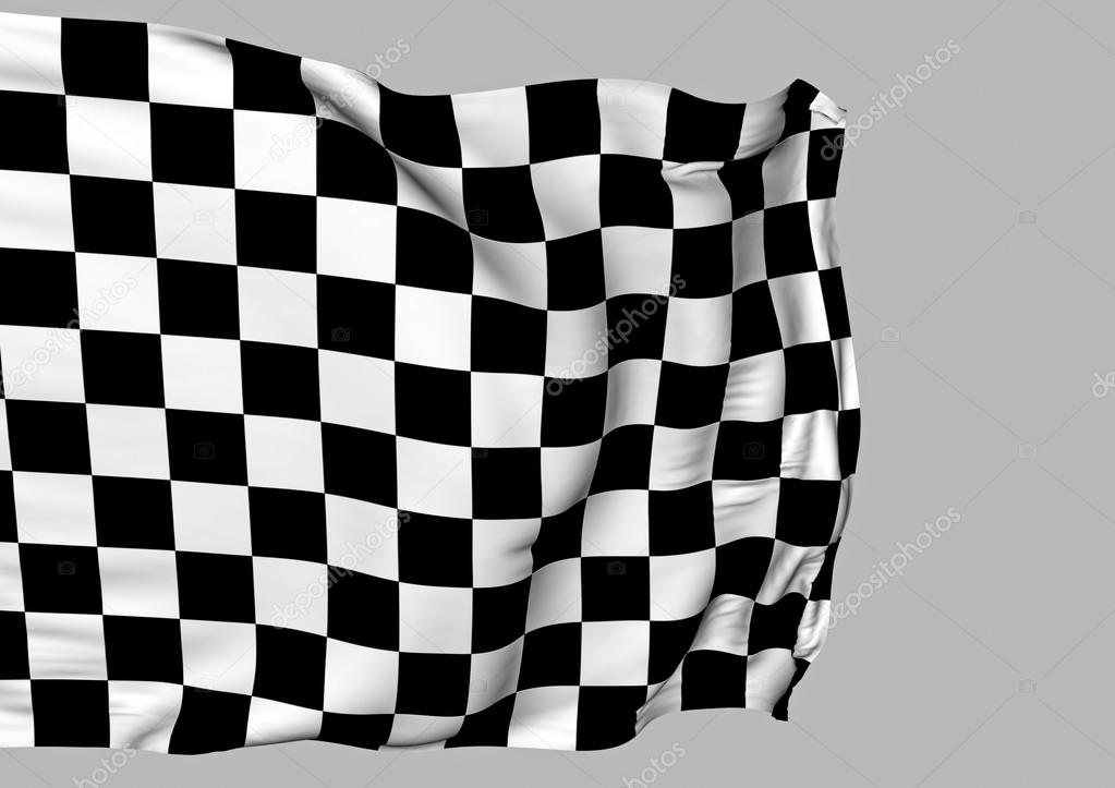 Background with waving racing flag
