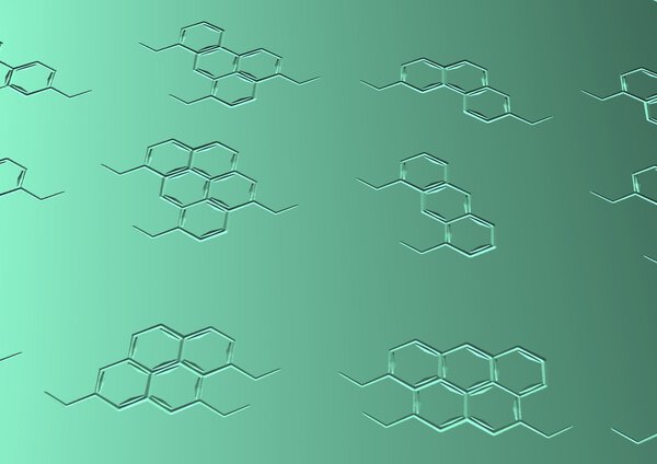 Background with structural chemical formulas