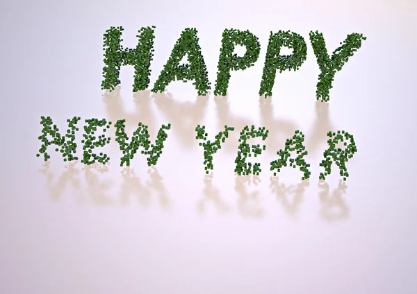 Three-dimensional inscription Happy New Year — Stock Photo, Image
