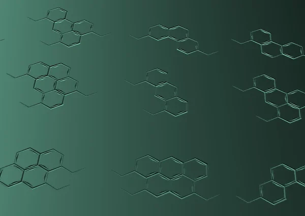Antecedentes con fórmulas químicas estructurales — Foto de Stock