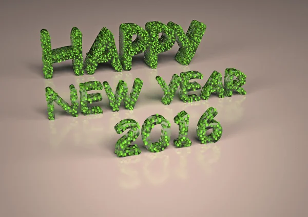 Three-dimensional inscription Happy New Year 2016 — Stock Photo, Image