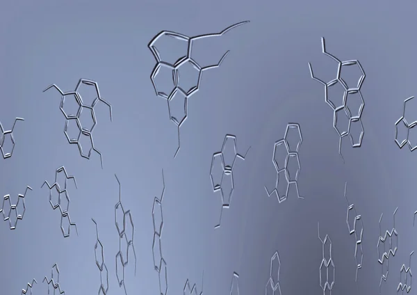 Contexte avec des formules chimiques structurelles — Photo