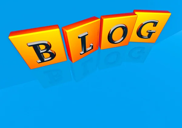 La palabra BLOG hecha de bloques — Foto de Stock