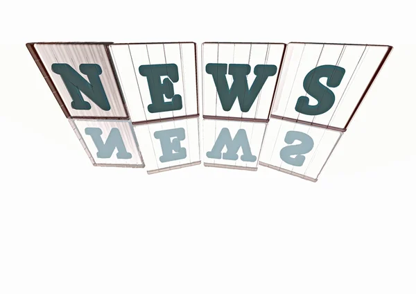 The News word made of blocks — Stock Photo, Image