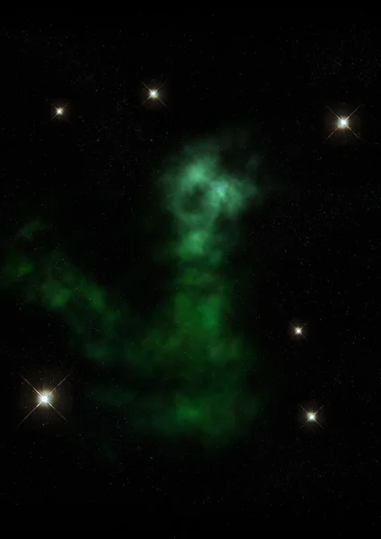 Campo estelar en el espacio y una nebulosa —  Fotos de Stock