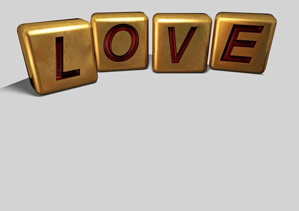 The LOVE word made of blocks — Stock Photo, Image