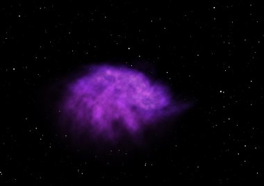 Uzayda bir yıldız alanı ve bir nebula