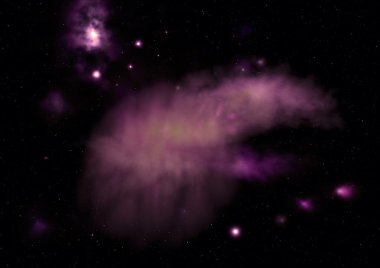 Sonsuz bir yıldız alanının küçük bir parçası