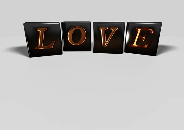 The LOVE word made of blocks — Stock Photo, Image