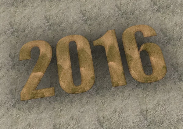 Трехмерная надпись 2016 года . — стоковое фото