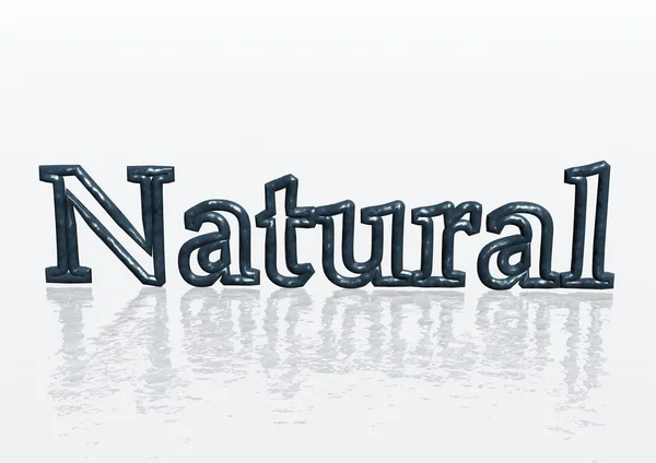 Inscripción tridimensional Natural — Foto de Stock