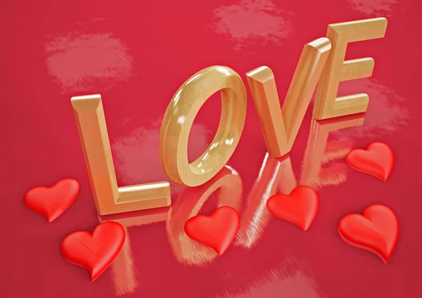 Dimensional inscription of LOVE — Stock Photo, Image