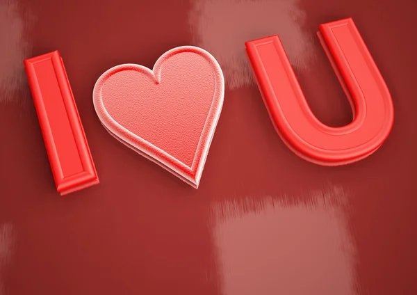 Inscripción dimensional de LOVE You — Foto de Stock