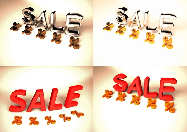 Dimensional inscription of SALE set of pictures — Stock Photo, Image