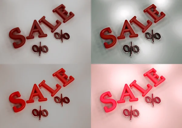 Dimensional inscription of SALE set of pictures — Stock Photo, Image