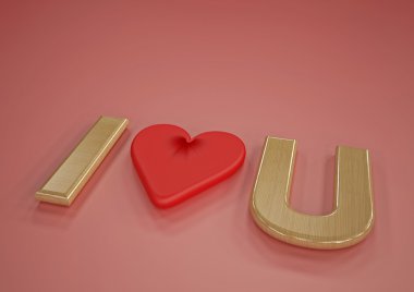 I Love You boyutlu yazıt